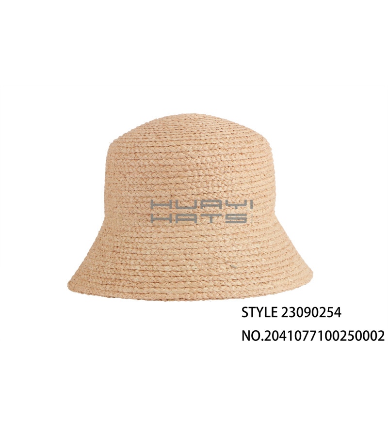 Fashion Raffia Braid Straw Bucket Hat Wholesale