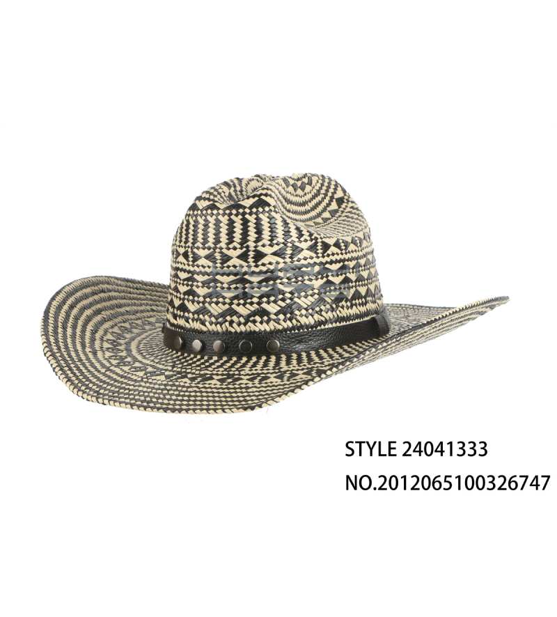 Fashion Wide Brim Paper Straw Cowboy Hat