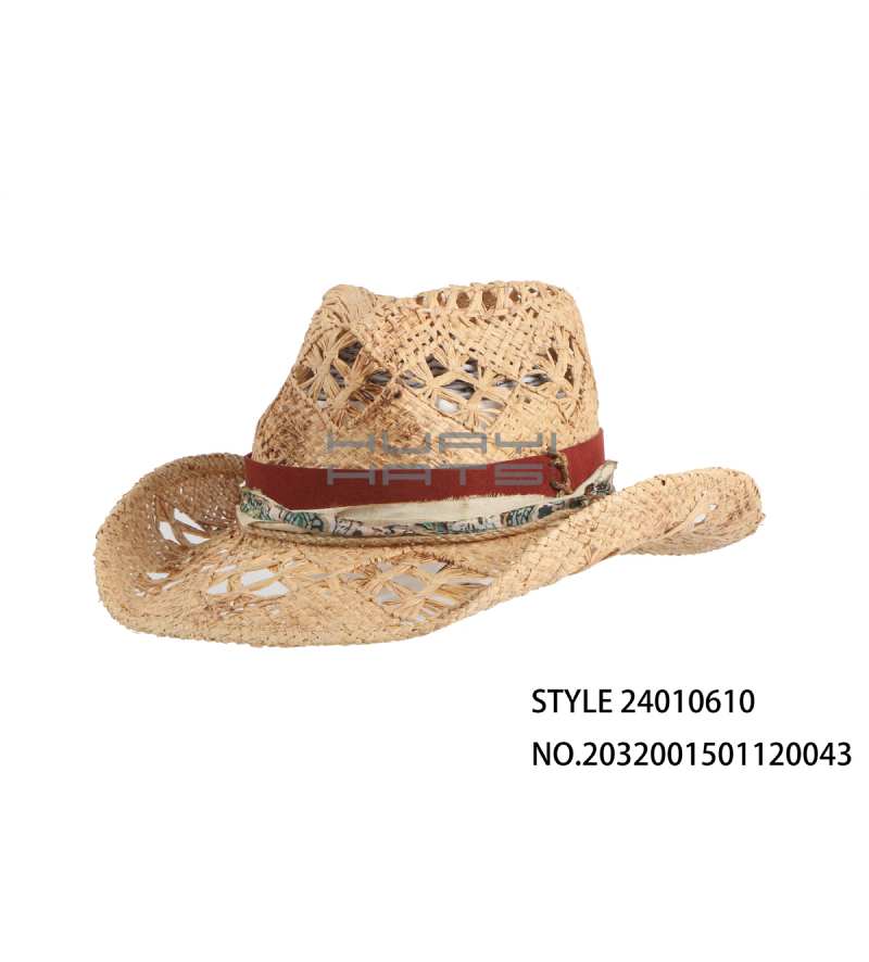 Custom Raffia Cowboy Hat