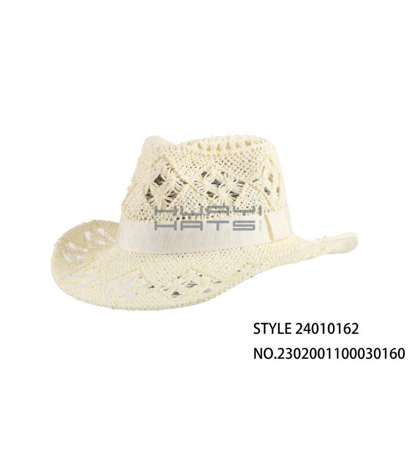 Custom Paper Straw Rope Embryo Woven Cowboy Hat