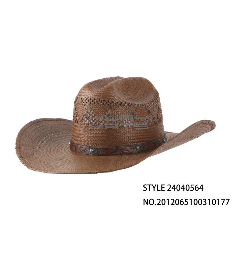 Fashion Wide Brim Paper Straw Cowboy Hat