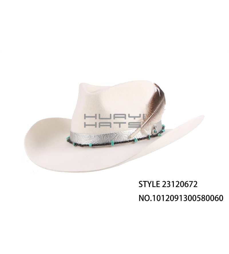 Custom Fashion Cowboy Hat With Hat Ornaments