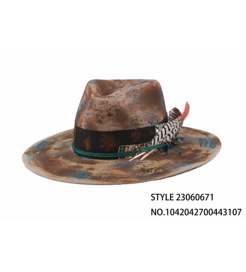 Vintage Style Fedora Hat With Feather