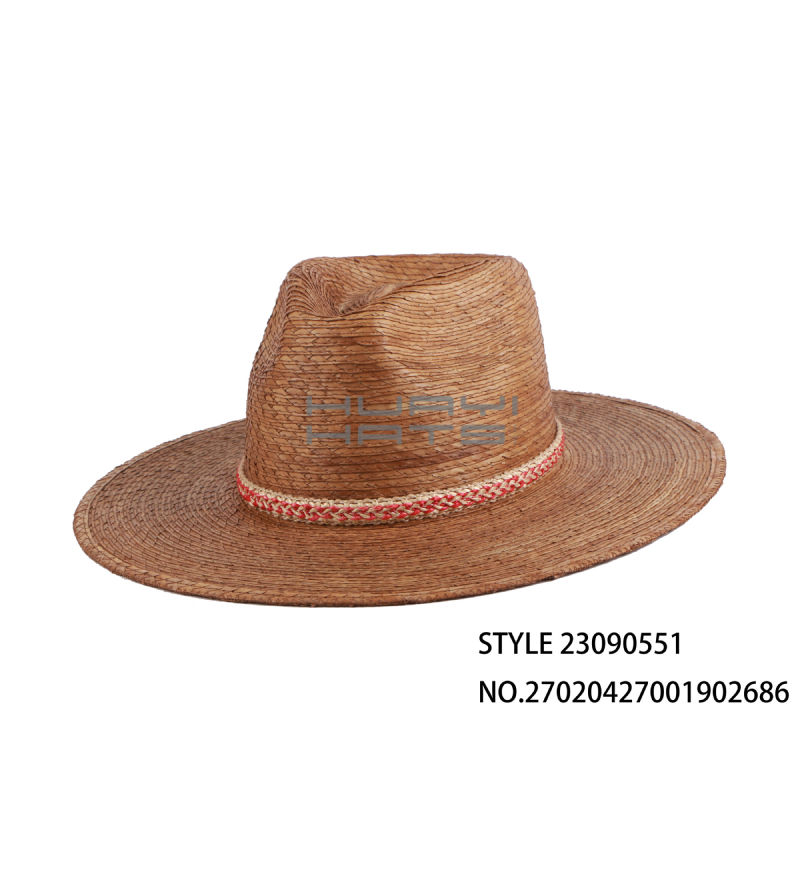 Vintage Wide Brim Straw Fedora Hat Wholesale