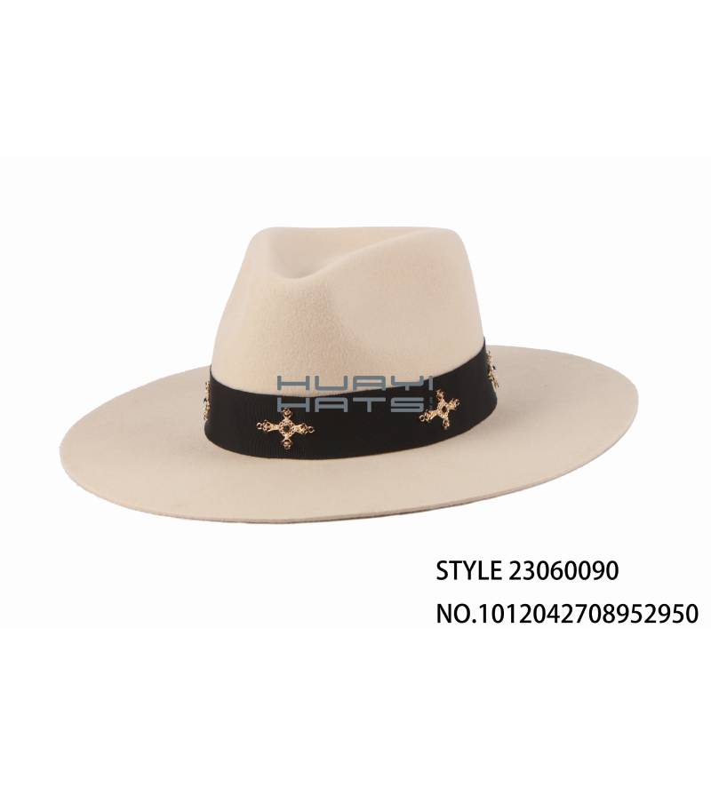 Fashion Wide Brim Wool Felt Fedora Hats