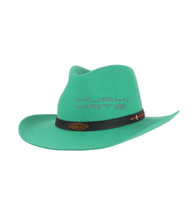 Fashion Green Felt Cowboy Hats