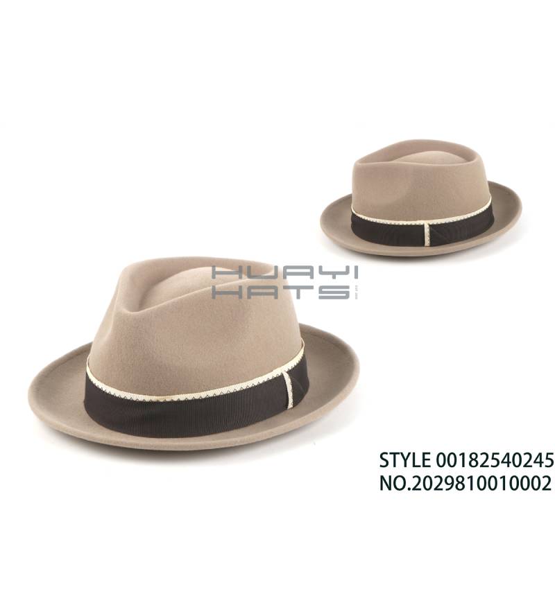 Classic Upturned Brim Fedora Hat For Men And Women