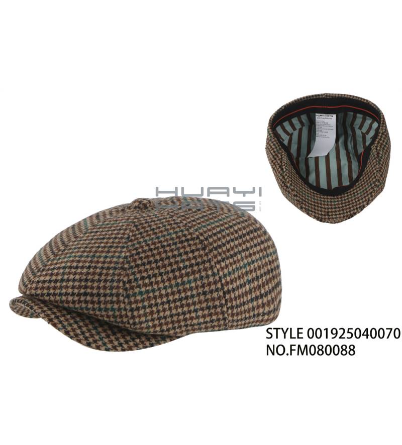 Classic Check Newsboy Cap