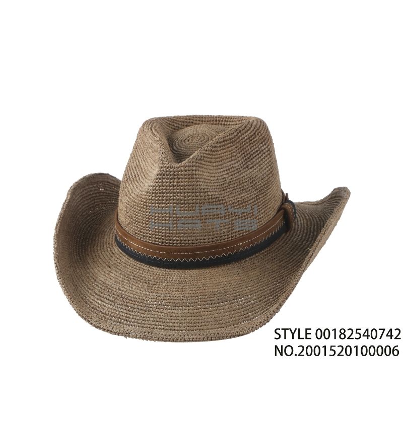 Fashion Raffia Crochet Cowboy Hat