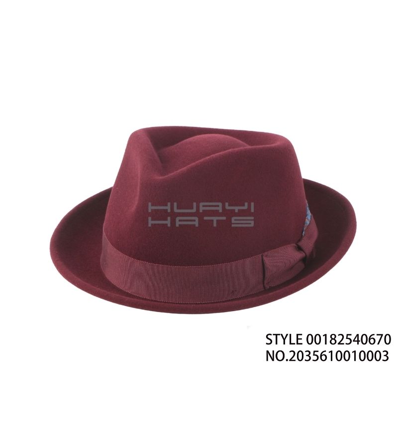 Classic European Wool Fedora Hat