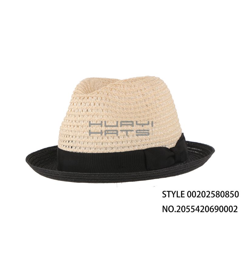 Fashion Straw Fedora with a High Brim