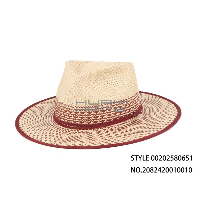 Fashion Wide-brimmed Straw Fedora Hat