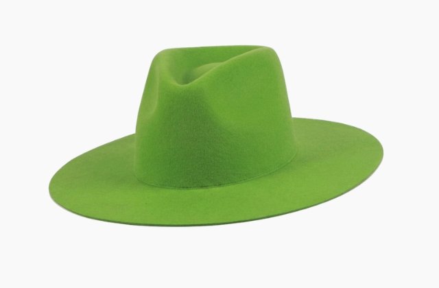 Greenery felt hat