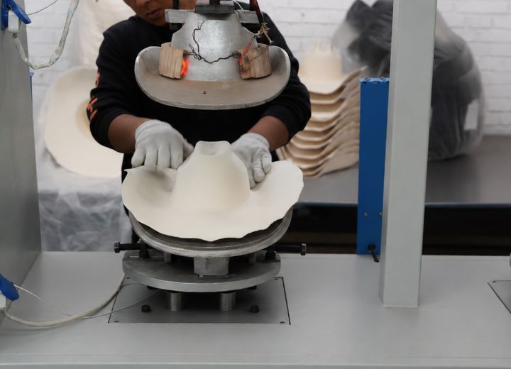 Hat shaping process