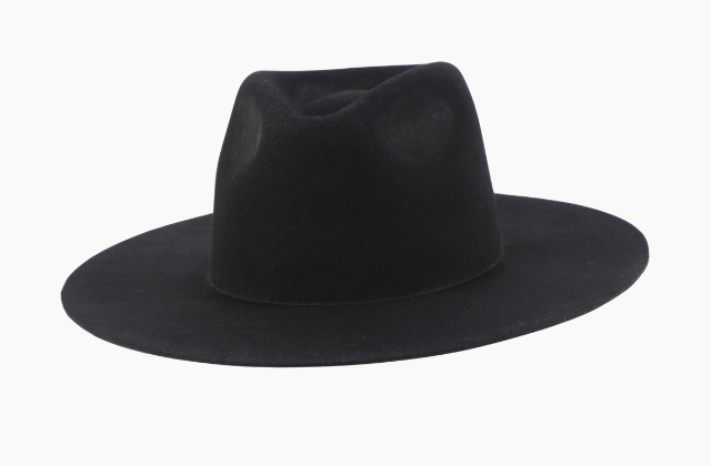 black felt hat
