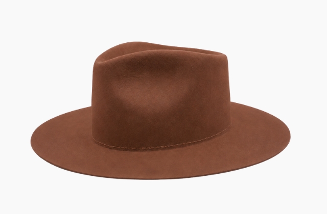 3 inch brim felt hat