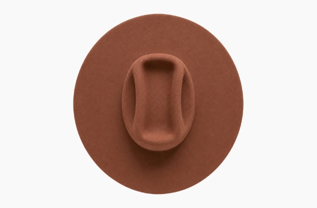 Brick Crown felt hat
