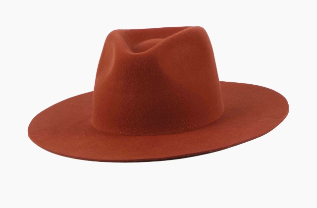 urnt Brick felt hat
