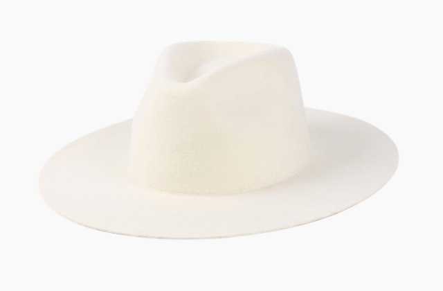 White felt hat