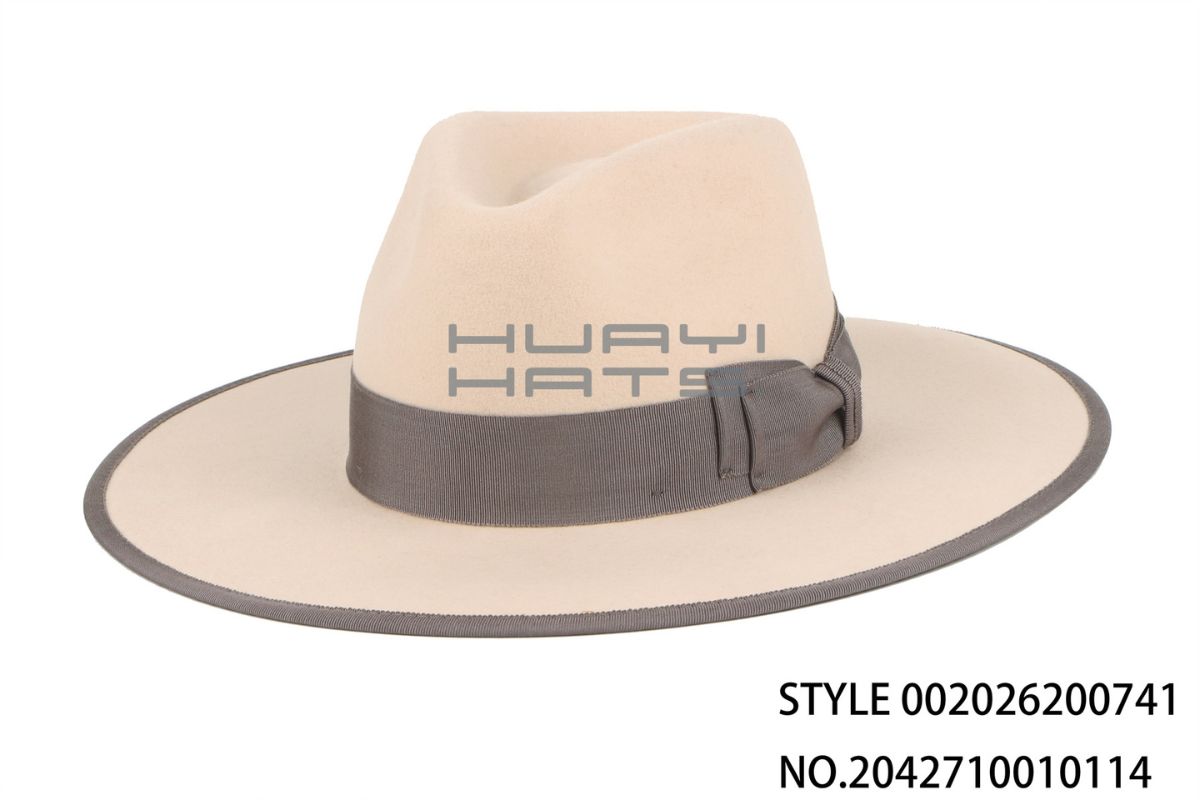 Taupe Tonal-Band Rancher Fedora