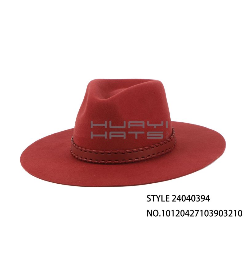 Custom Burgundy Western Felt Hat