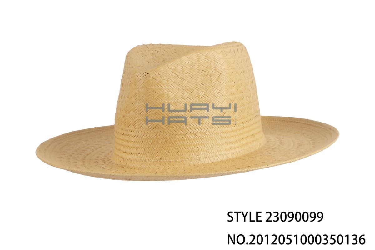 Natural Weave Fedora Straw