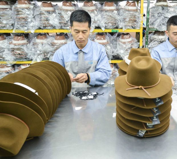 Packed cartons prepared for delivery