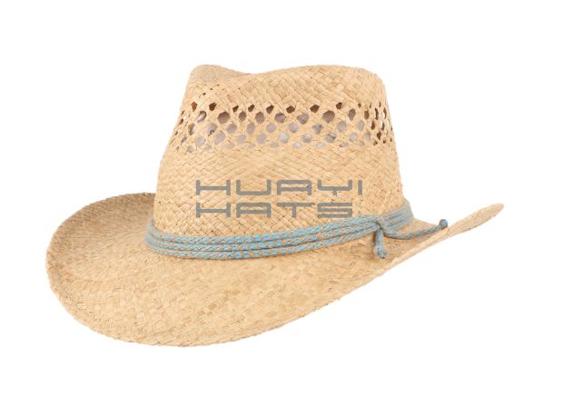 Adjustable brim straw hat