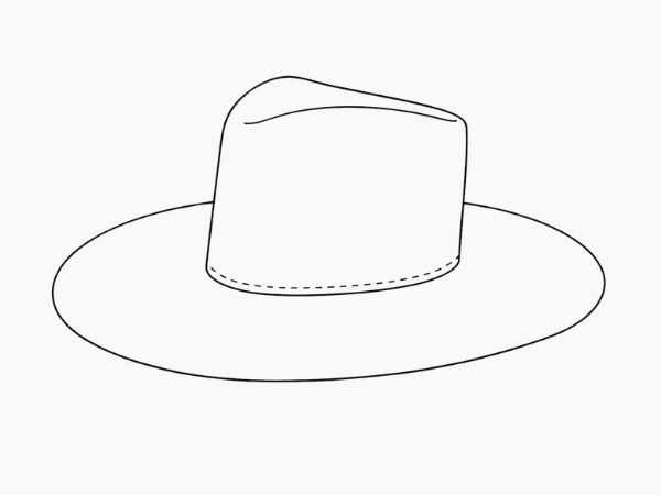 3.75 inch classic western brim