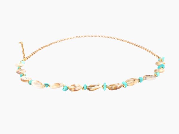 Beaded straw hatband