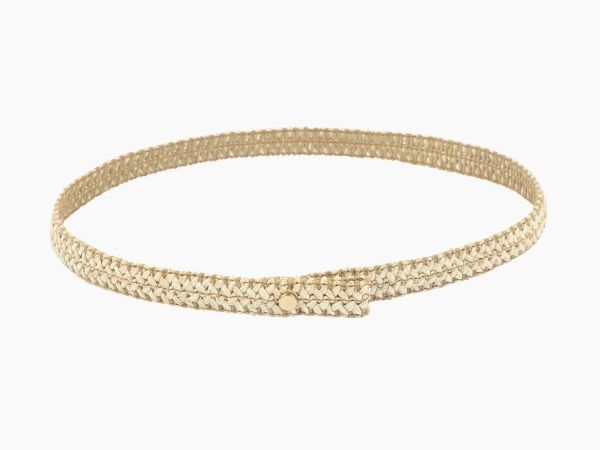 Braided straw hatband